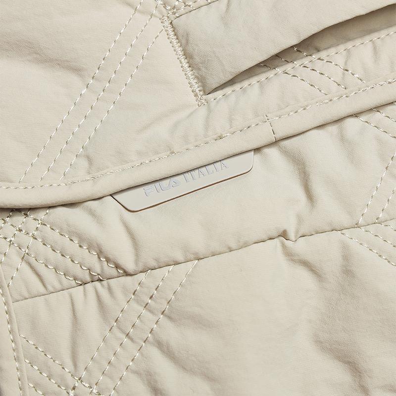FILA White Simple Casual Warm Comfortable Retro Sports Style Cotton Jacket Women jackets F11W613903FLK