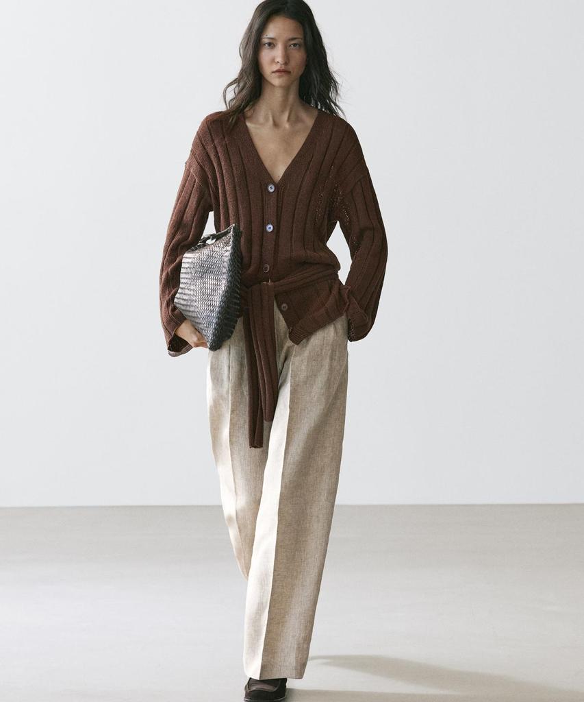 Masimodutti Linen Suit Pants