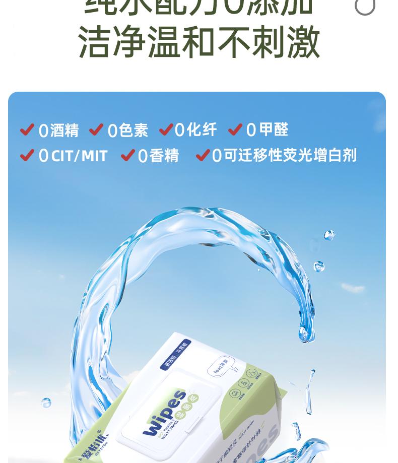 Wet Toilet Paper, Affordable Home Package, Wet Wipes for Wiping Buttocks, Women's Special Wet Wipes, Large Packaging [80 Puffs/pack]
