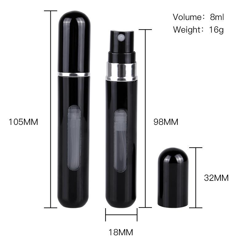 5/8ml Tragbare Mini Nachfüllbare Parfümflasche mit Sprühzerstäuber für Reisen Duftpumpe Leere Kosmetikbehälter Zerstäuber Pflege Werkzeug