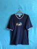 MEGARARE!!VTG pop shop keith haring dancing man tri color navy blue v neck small mint condition #1419