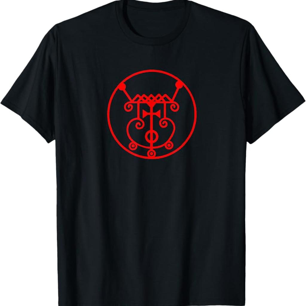 MenS The Sigil of Gremory Gothic Red Graphic TShirt  White Casual Short Sleeve Round Neck Tee with Bold Pentagram  Gremory