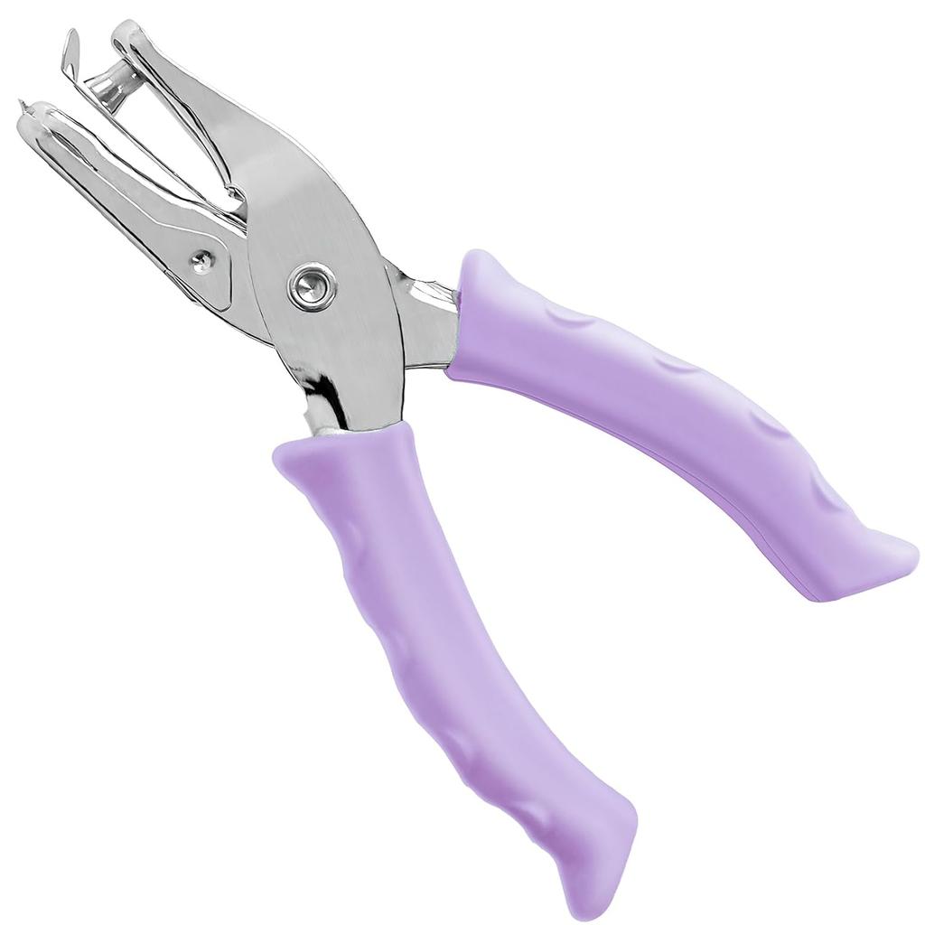 1PC Single Hole Punch 1/4” Paper Hole Puncher for Crafts, One Hole Puncher with Blue Soft Grip Handle, Handheld Circle Punch for Paper Crafts