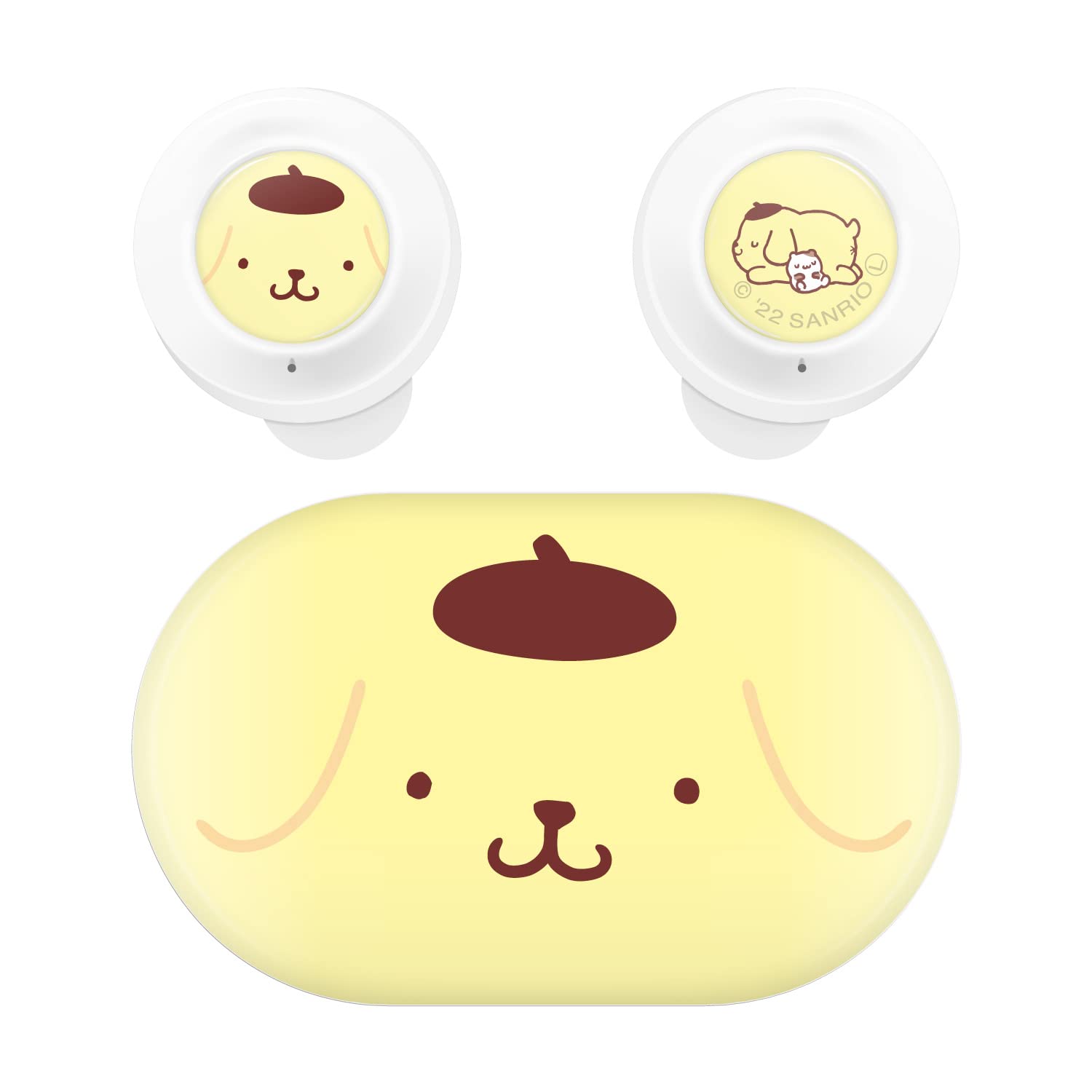 

Gourmandies Sanrio Characters Pompompurin True Wireless Stereo Earphones SANG-136PN W54 x H33.5 x D33mm