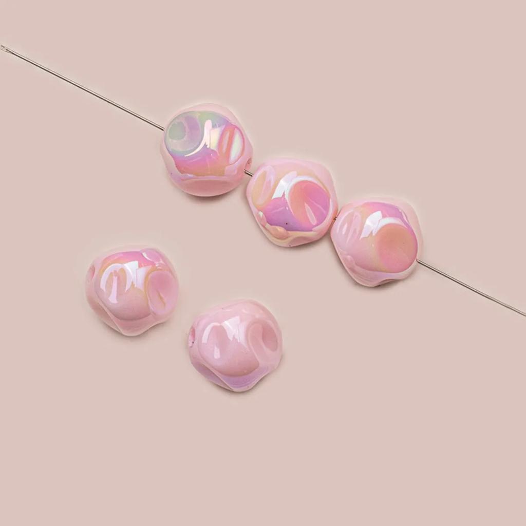 TX04 10Pcs 16mm Fig Candy Color Acrylic Beads Irregular Beads Bracelets Necklace Keychain DIY Craft Making Accessory Material