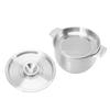 2.8L Household Oil Filter Pot Stainless Steel Strainer Storage Tank Kitchen Accessory with Filter Net Lid