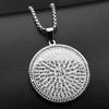 Allah Quran Arabic Letter Rhinestones Pendant Necklaces for Women Men Stainless Steel Gold Color Islam Muslim Chains Jewelry