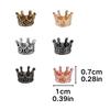 8pcs Mini Crown Spacer Beads, Multicolored Vintage DIY Jewelry Making Accessories, Doll House Miniature Crafts Decor YMY