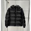 Womens Black Gold Winter Puffer Jacket Loose Fit Hooded Thick Warm Down Coat Short Length