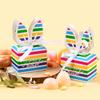 10pcs Easter Theme Rabbit Ears Egg Paper Cookie Candy Box Bunny Carrot  Easter Basket Gift Packing Box Easter Party Decor Kids