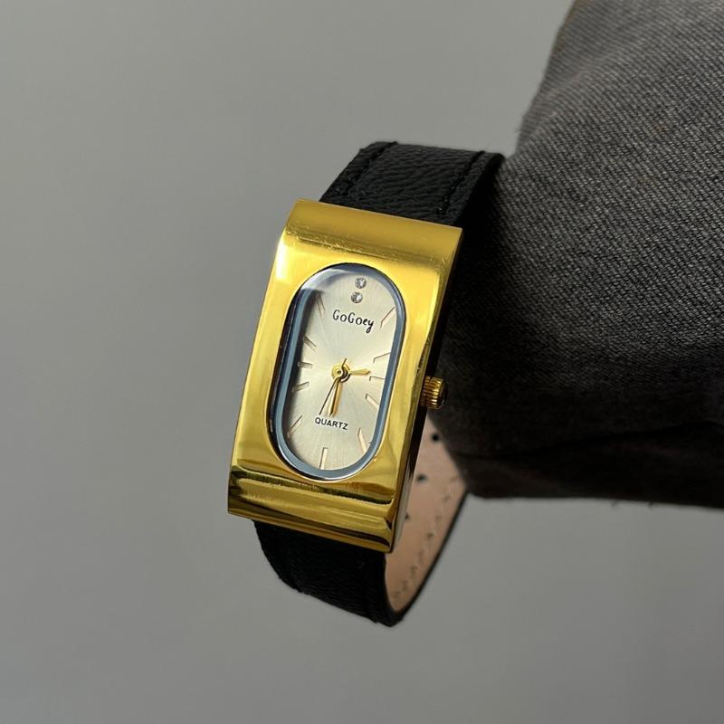 Luxus Damenmarke Damenuhr Mode Rechteckiges Zifferblatt Quarzuhren Einfaches Lederarmband Armbanduhren Geschenk Dropshipping
