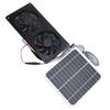 20W Solar Panel Solar Powered Dual Exhaust Fan Kit for Chicken Coops Greenhouses Sheds Pet Houses