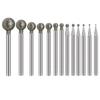 5Pcs 0.5mm-8mm Diamond Round Burring Sanding Drill Bit Cutting Grinding Head 2.35mm Shank For Rotary Tool Electric Grinder Parts