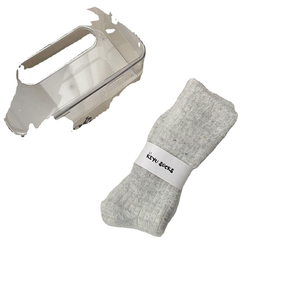 Thickened Warm Mink Fleece Socks Tube Style Color Dot Yarn Stockings Stack Socks