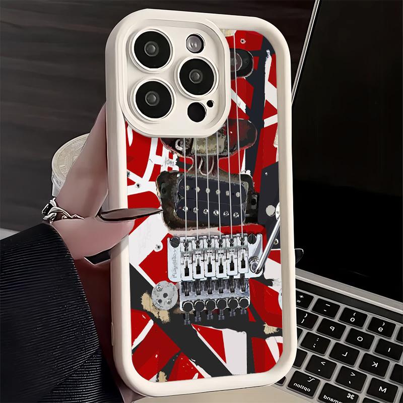 Phone Case for iPhone 17 Air 16E 15 16 Pro Max Eddie Van Halen Graphic Guitar Cover 14 Plus 13 12 Mini Soft Shell Silicone Funda