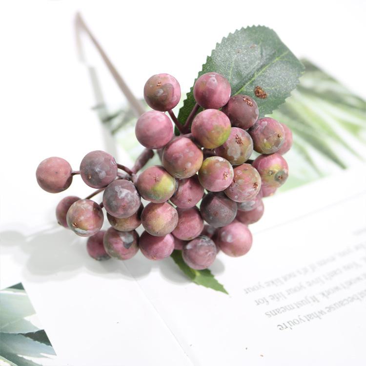 

1 шт. Імітація ягоди Штучні ягоди Гроно Гілка Різдвяна прикраса Квіткова композиція DIY Аксесуари Прикраса дому фіолетовий