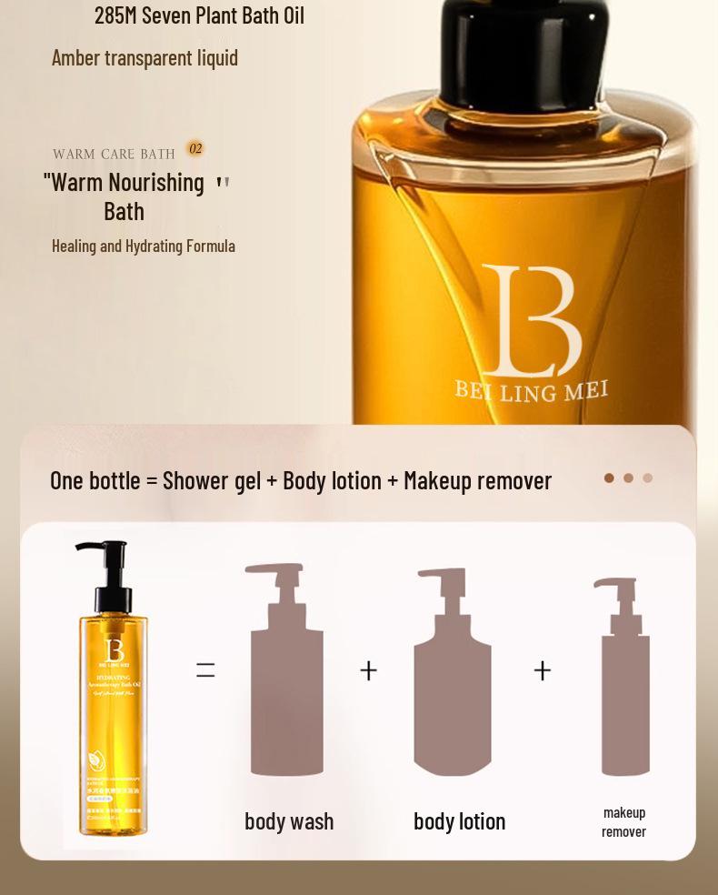 Feuchtigkeitsspendendes und nährendes Badeöl & Langanhaltendes duftendes Duschgel für zarte Haut