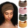 Women's Solid Color Elastic Yoga Headband - Wide, Sweat-Absorbing Sport Macaron Design