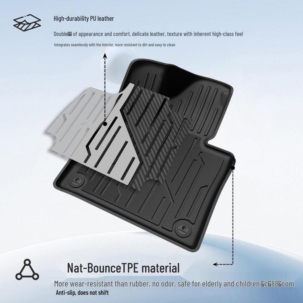 Baidequan TPE Floor Mats for 2025 Zeekr 001/7X007GT Colorful Trunk Mat