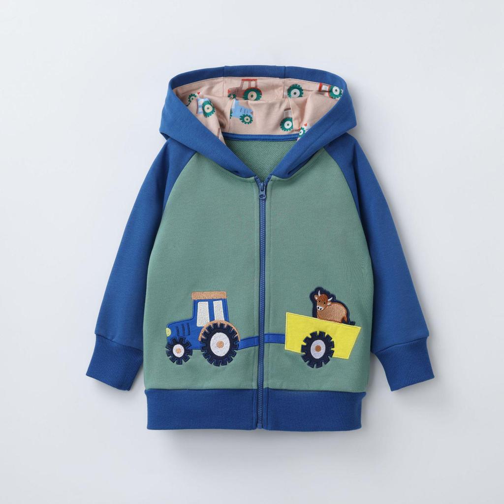 Autumn/Winter Boys' Embroidered Zipper Hoodie Jacket – European & American Style