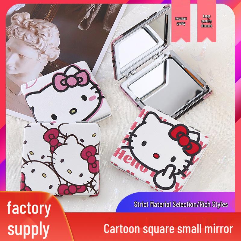 Sanrio Portable Foldable Makeup Mirror - Cute Cartoon Handheld Touch-Up Accessory