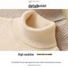 Elegant Women's High-Neck Sweater for Autumn/Winter 2026 - Slim Fit, Thick Knit, Show Thin Base Layer