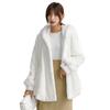 New Mink Coat Women's Velvet Whole Mink Hooded Mid Length Mink Faux Fur Coat