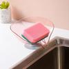Suction Cup Drain Holder Dishwashing Sponge Ball Storage Tray Plastic Drainage Organizer for