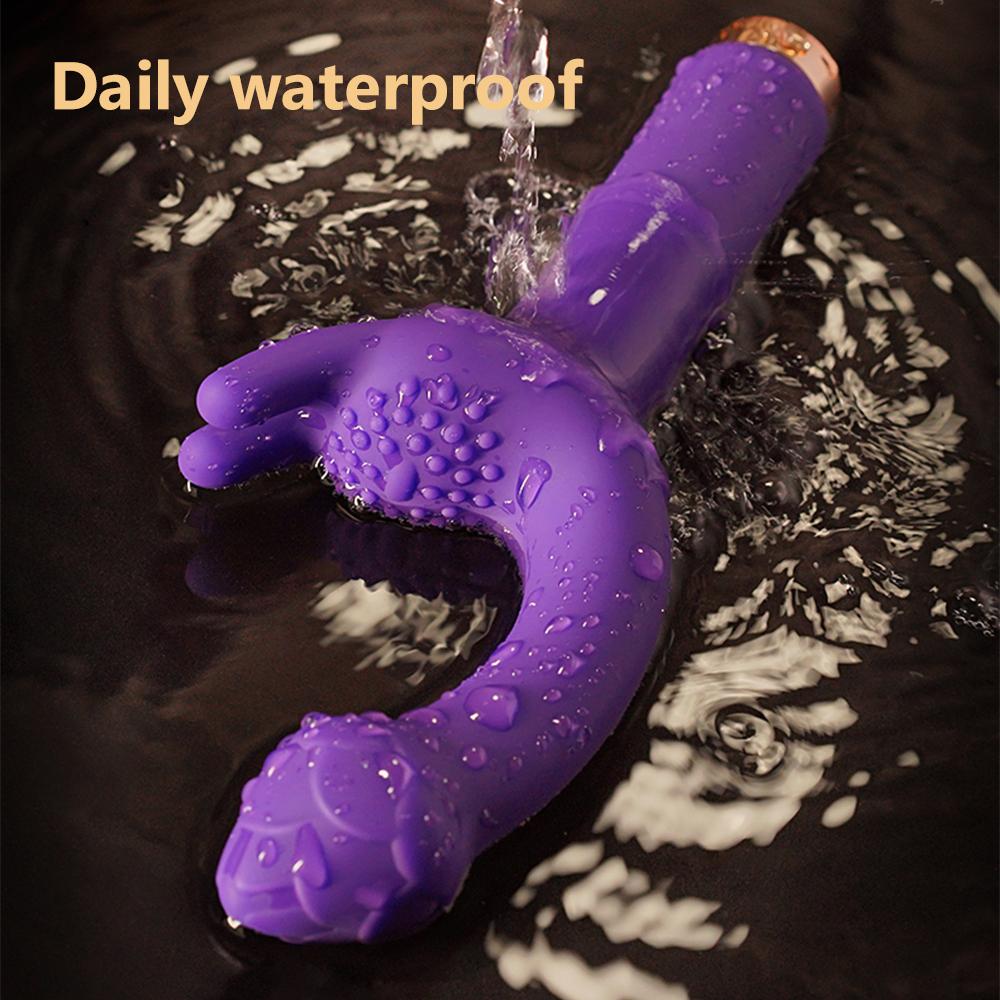 10 Frequency Dual Motor Telescopic Vibrator Female G Spot Clitoral Masturbation AV Massager Vibrating Dildo Sex Toys For Women