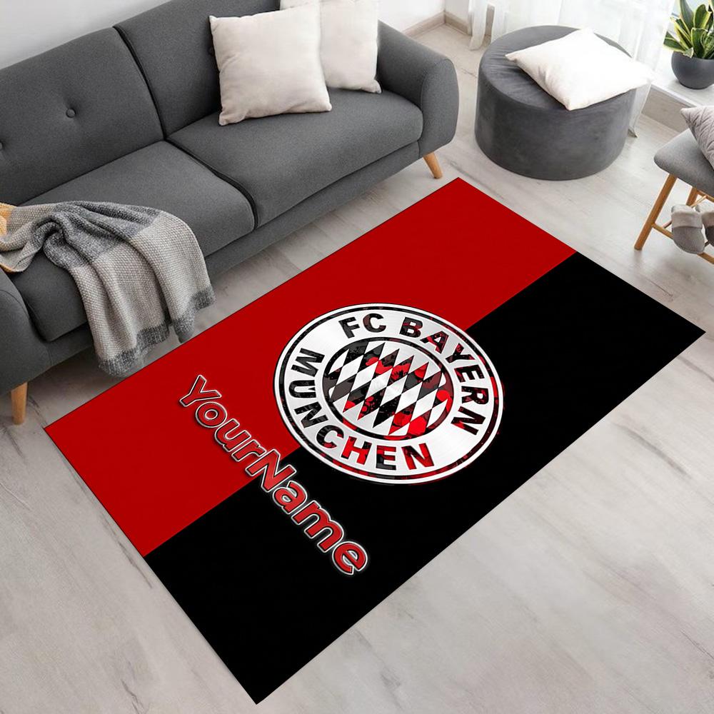 Bayern Munich Customized Name Floor Rug Office Rug Design for Bedrooms Hallway Living Rooms Study room Anti-slip Rug Decorate Offices