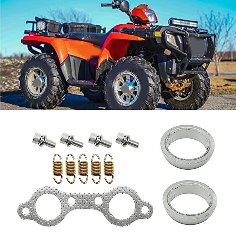 For Polaris Frontier ATV Replacement Parts Muffler Gasket Kit ATV Exhaust Repair Metal Complete Hardware Included