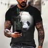 Funny Panda T-Shirts Animal 3D Print Streetwear Men Women Casual Fashion Oversized Short Sleeve T Shirt Male Tees Tops Clothing