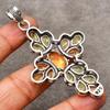Citrine Gemstone Cross Shape Pendant Gemstone : 925 Sterling Silver Handmade Jewelry Pendant