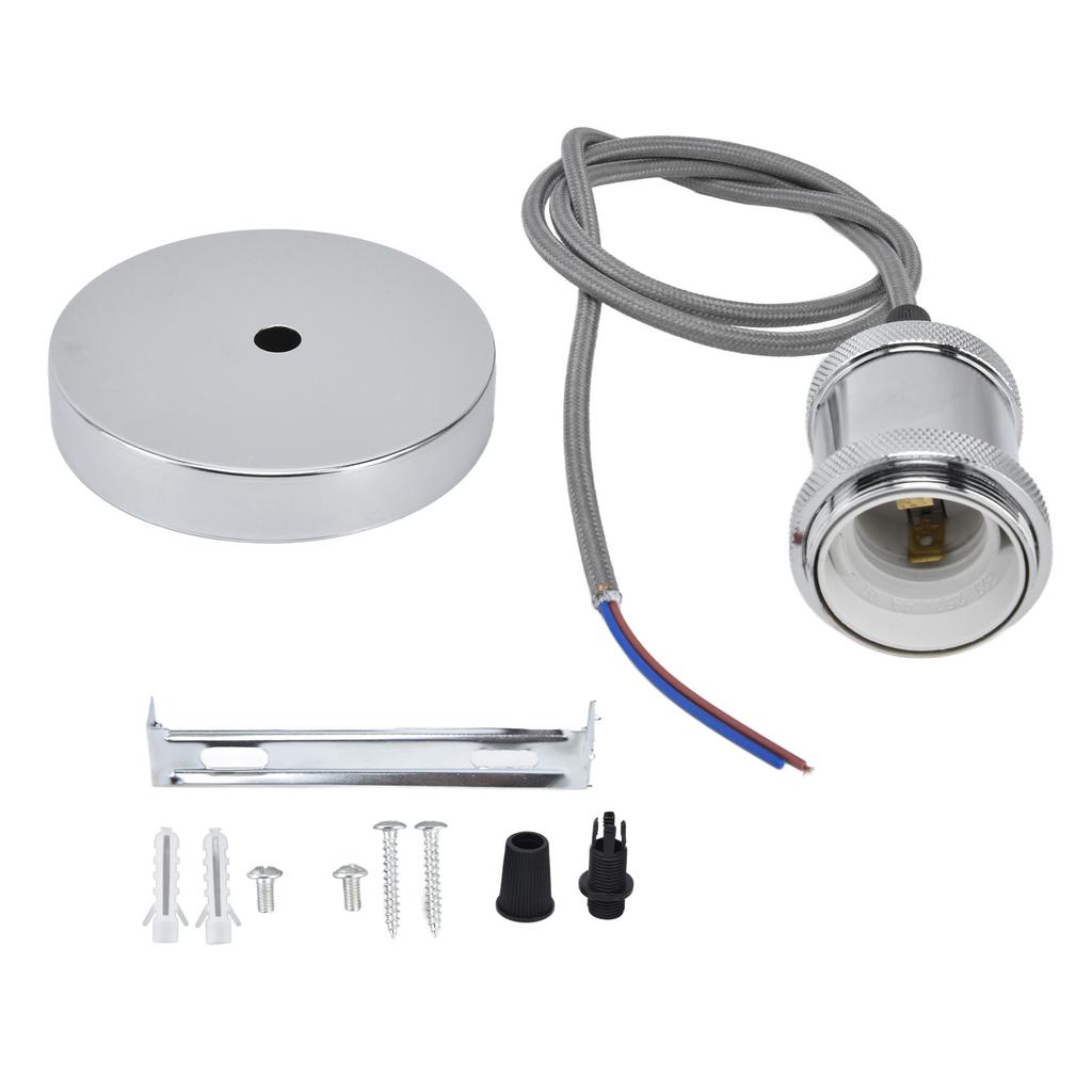 EU Plug 100‑240V E27 Exquisite Pendant Light Lampholder 1m Braid Rope Lamp Holder Vintage with Cord for