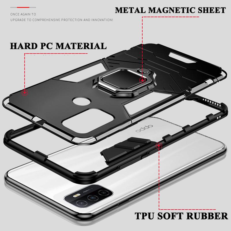 Armor Case For OPPO A52 A72 A92 A32 A33 A53 A73 A93 A54 A74 A94 A95 A96 4G 5G Back Cover for Realme C35 9i 9 Pro Plus Phone Case