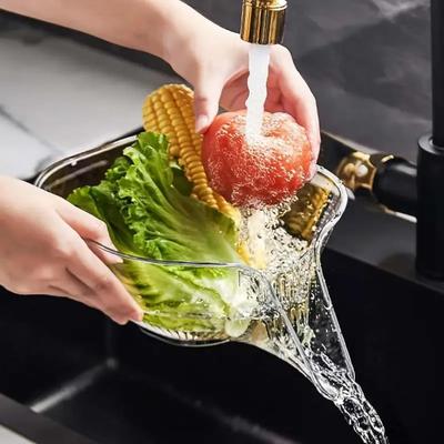 Multi-functional Drain Basket Household High Temperature Resistant Thickened Washing Basin Wash Fruit Wash Rice Separation Filter Basket