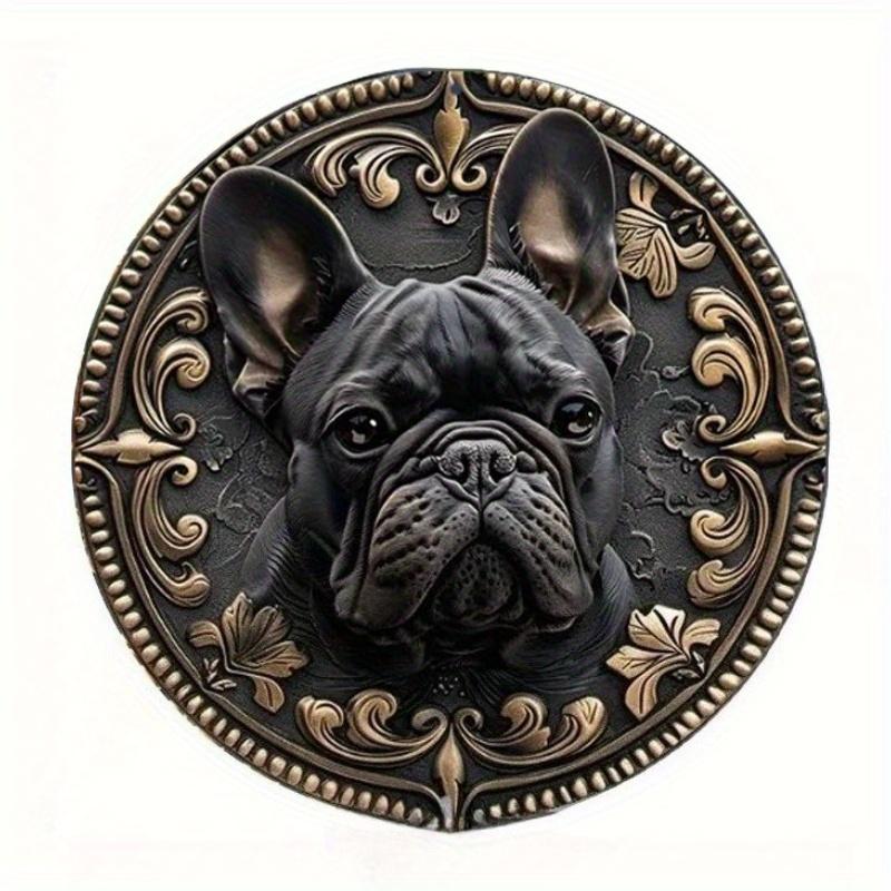 

2d Плоский 20*20см, Дерев яна табличка Французький бульдог, Ідеально підходить для декору офісу та подарунків на Хелловін, для дому, кухні, саду, спальні, декору бару. 20*20cm