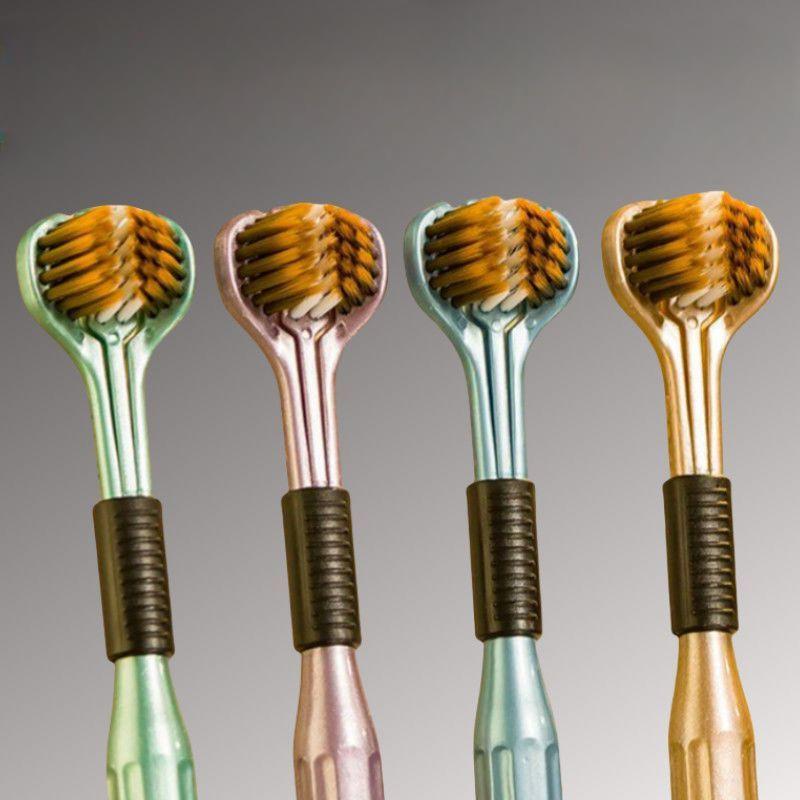 2-Pack Manual Toothbrushes, Deep Clean, Triple Layer Wrapped, Ultrafine Fiber Bristles, Oral Care, Personal Hygiene, Home Health Supplies