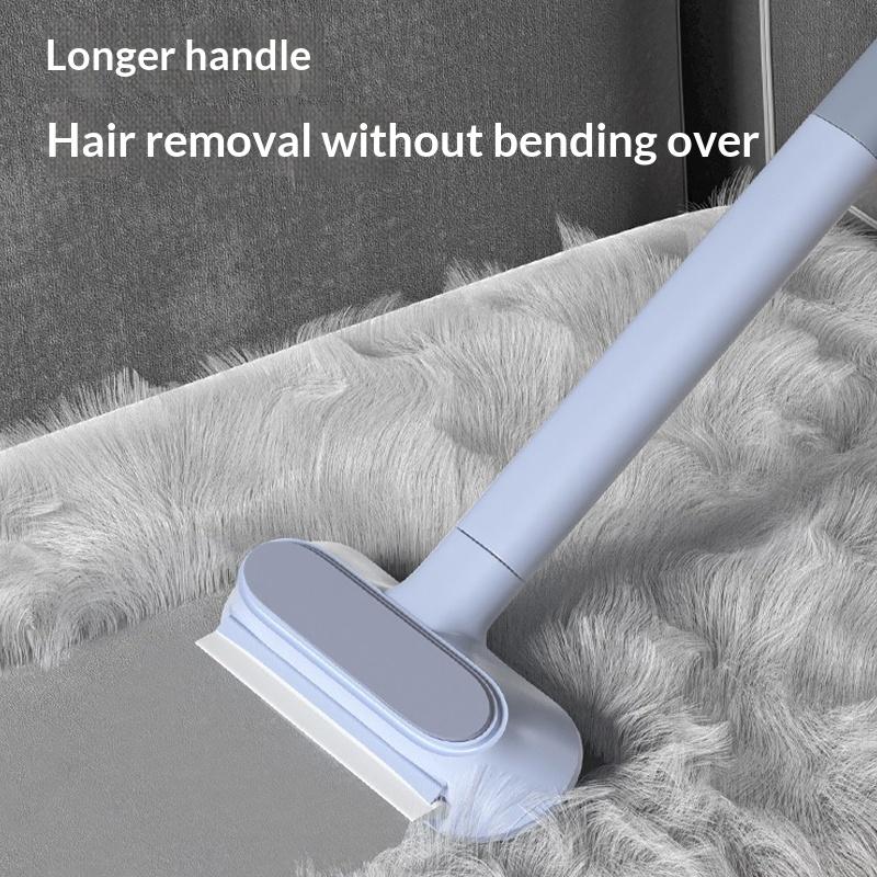Long Handle Pet Hair Remover Brush Static Cat Hair Cleaner Multi-functional For Carpets Ideal For Cat Furniture Cleaning