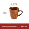Japanese Style Wooden Cup with Handle - Large Belly for Beer, Coffee, Yogurt, Dessert, or Water