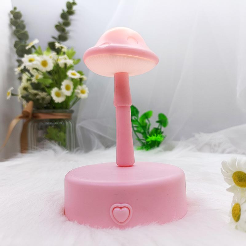 

Shaped Nightlight Mushroom For Children Handmade Diy Aaa Battery Supply Power розовый