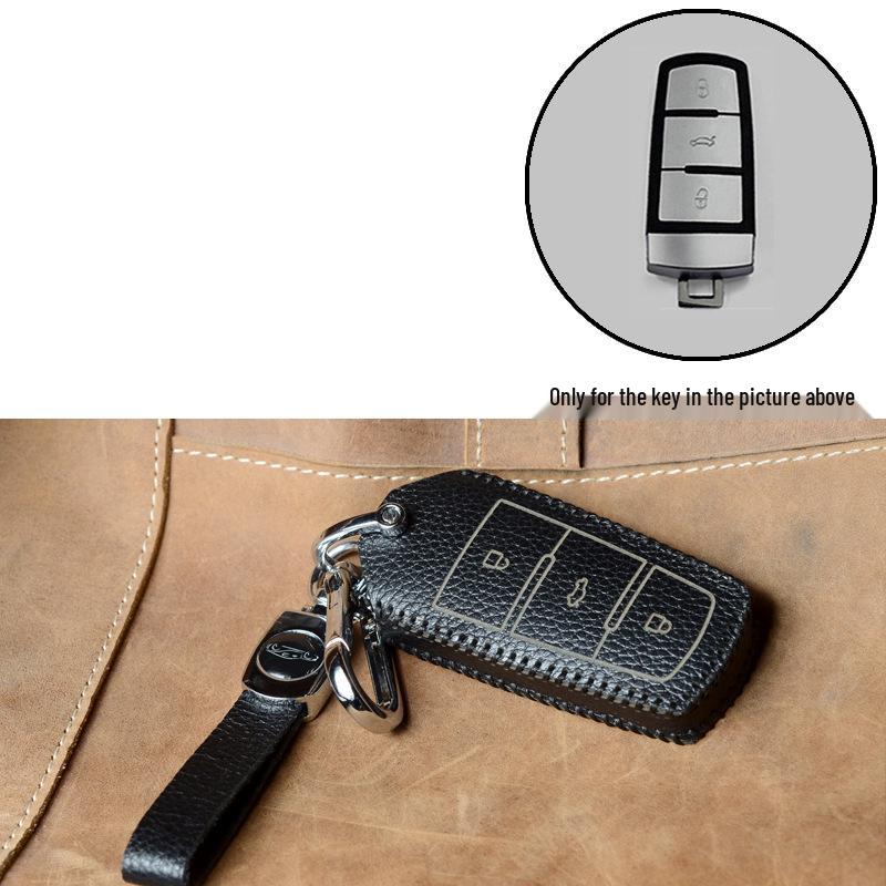 Volkswagen Key Protection Cover: Fits 21 Models, Including New Passat, Magotan, 330GTE, and B8B7 - Genuine Leather