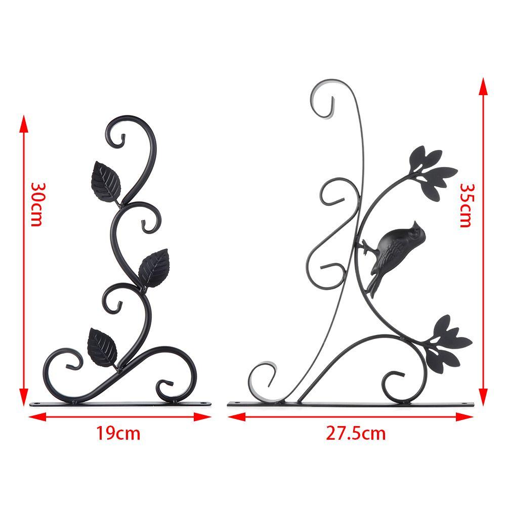 Vintage Wall Hanging Hook Flower Basket Bracket Metal Plant Bracket Garden Planter Hooks