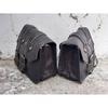 Handmade Leather Black Bag Motorcycle Saddle Bag 2 Side Luggage Bag Motorcycle Panniers Saddlebags for Bike