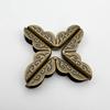 Antique Bronze Cross-Stitch Corner Protectors – DIY Scrapbooking Embellishments for Cards & Photo Albums, Vintage Floral Paper