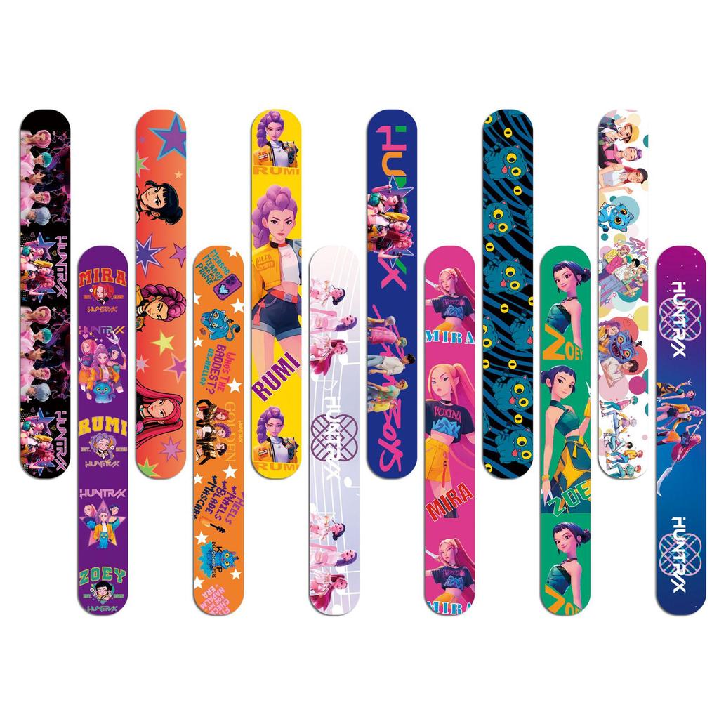 KPOP Monster Hunter Witch Slap Bracelet for Kids - Anime Cartoon PVC Party Gift, Inspired by KDA Neon.