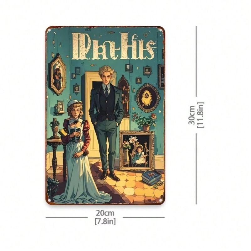 Retro Metal Wall Art Tin Sign Home Decor Living Room 20x30cm