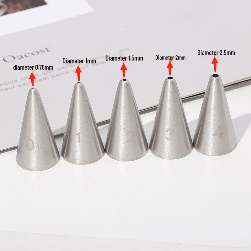 1A 12mm Heart-Shaped Writing Piping Tip for Cream Puffs and Cakes, 304 Stainless Steel