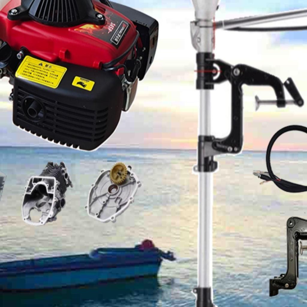 Four-Stroke 4HP Outboard Motor Parts: Propeller, Carburetor, Starter, Throttle Cable, Gearbox, Clutch, Cylinder