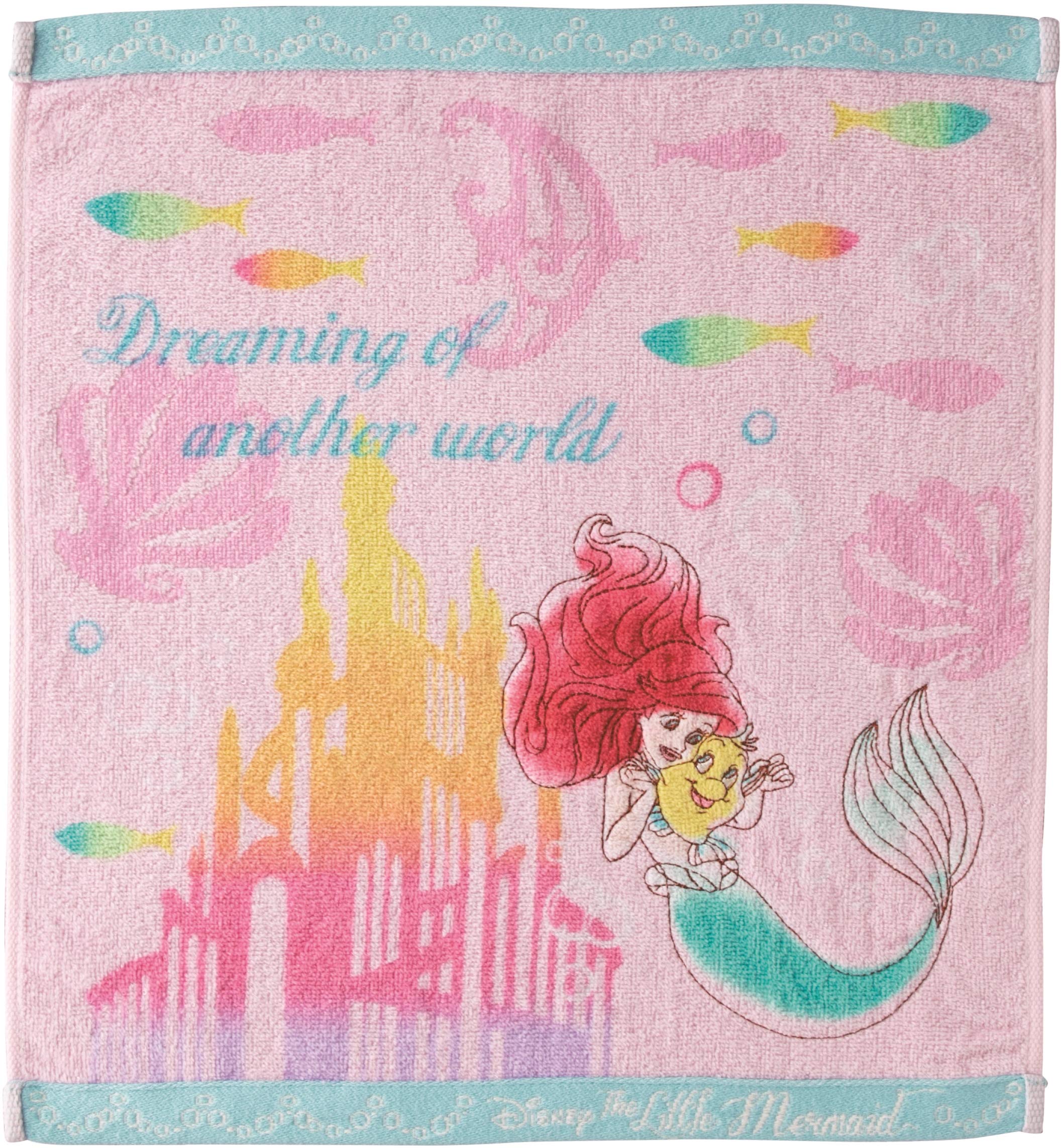 Marushin Ручной Disney Princess Маленькая Акварель 2005083700 Полотенце, Русалочка, 34x36см, Ариэль, 100% Хлопок,